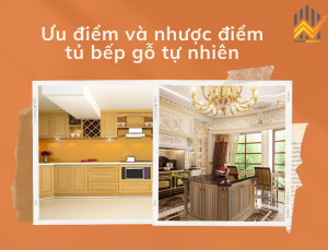 Thi công tủ bếp gỗ tự nhiên