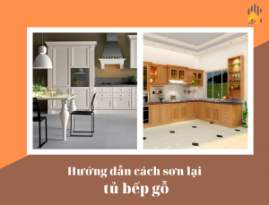 Sơn lại tủ bếp gỗ