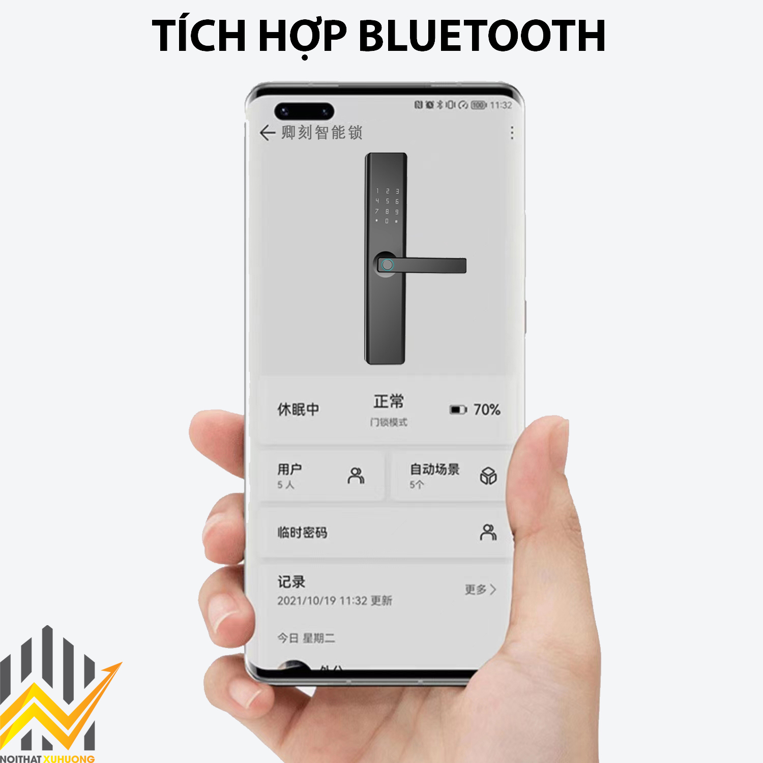 Ổ khoá điện tử Huawei Hilink tích hợp Bluetooth