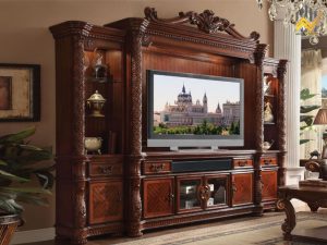 Cách trang trí kệ tivi