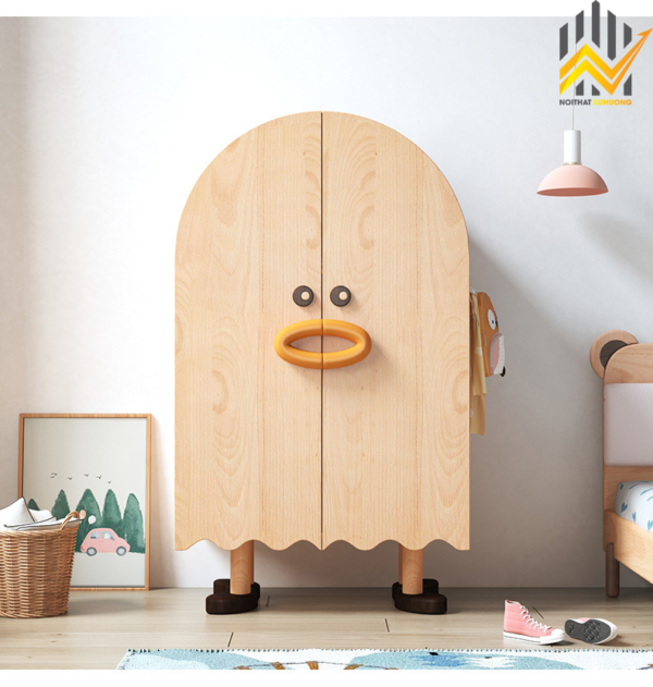 Tủ quần áo cho trẻ em bằng gỗ tự nhiên TTE-01