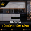 Báo giá tủ bếp cánh nhôm kính hệ 20x20mm cao cấp tại TPHCM