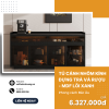 Tủ cánh nhôm kính đựng trà và rượu phong cách Bắc Âu - MDF lõi xanh