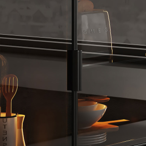 Tủ cánh nhôm kính đựng trà và rượu phong cách Bắc Âu - MDF lõi xanh 4