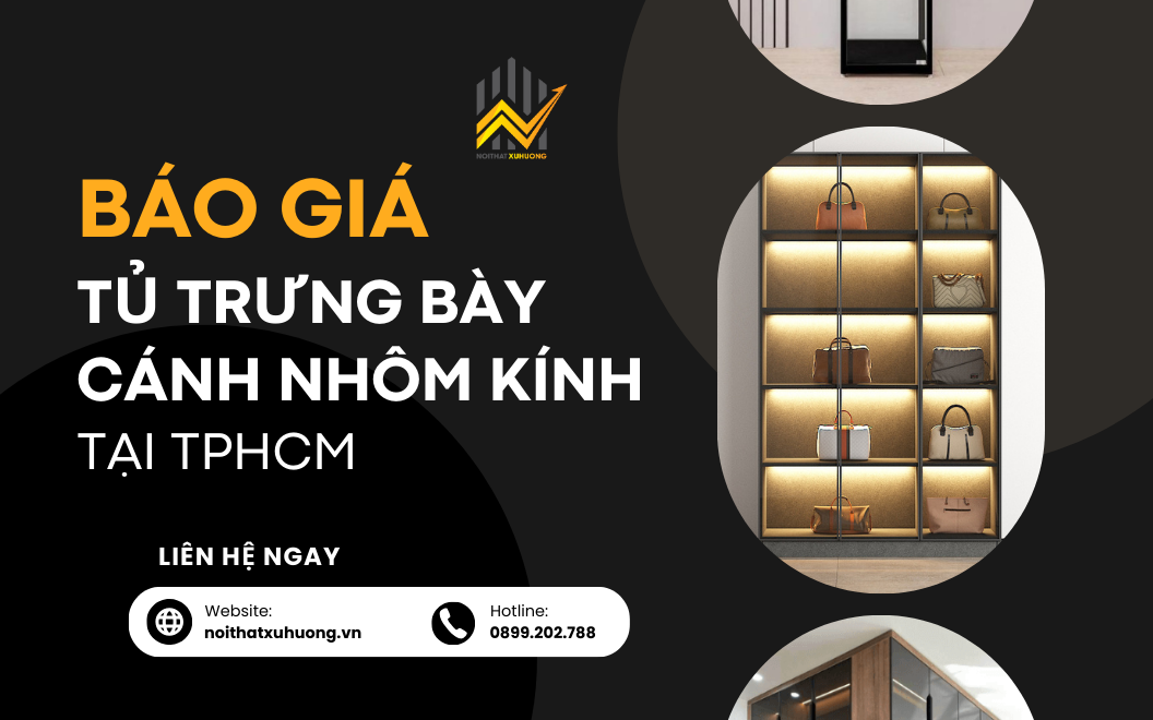 Mẫu tủ cánh nhôm kính trưng bày mỹ phẩm, phụ kiện cho shop tại TP.HCM 6