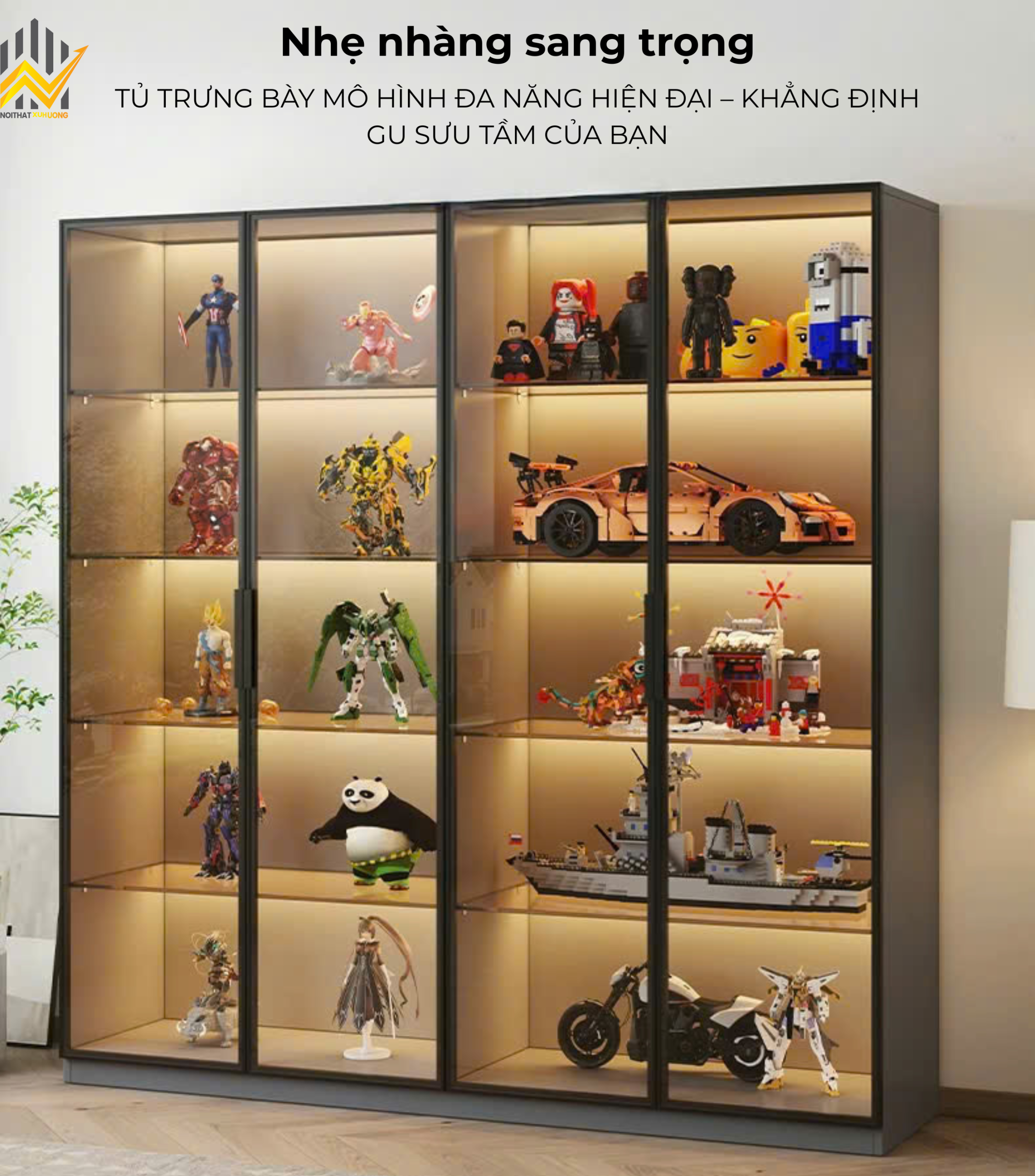 TỦ TRƯNG BÀY MÔ HÌNH ĐA NĂNG HIỆN ĐẠI – KHẲNG ĐỊNH GU SƯU TẦM CỦA BẠN