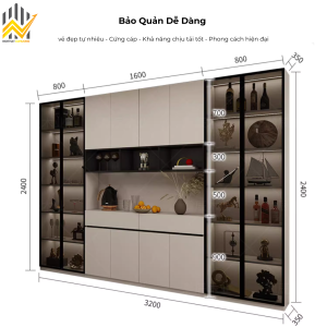 Tủ cánh nhôm kính hiện đại – thiết kế độc lập, sang trọng cho không gian đẳng cấp