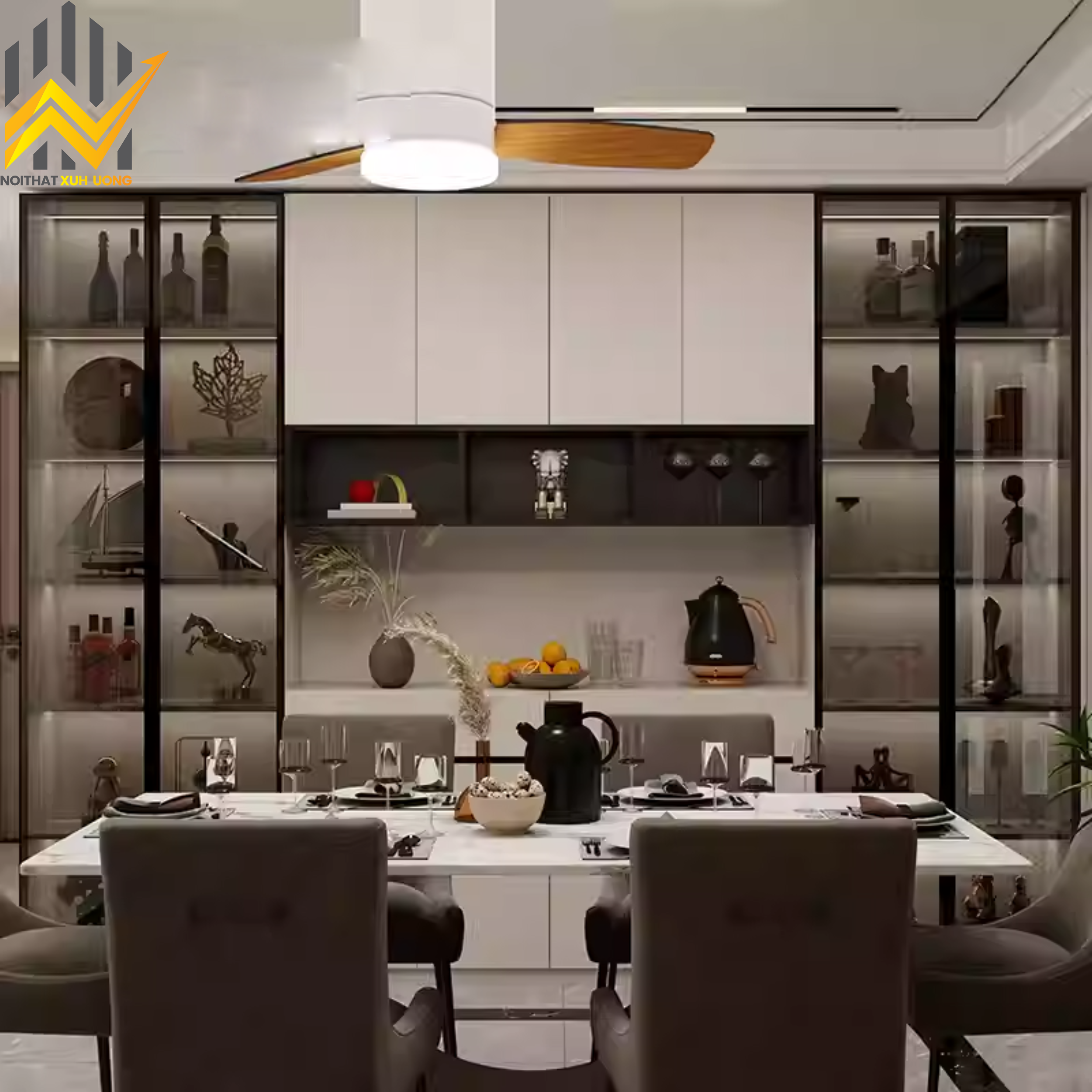 Tủ cánh nhôm kính hiện đại – thiết kế độc lập, sang trọng cho không gian đẳng cấp