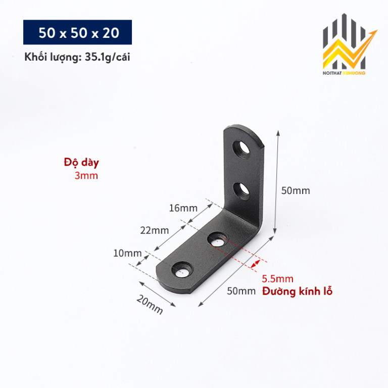 Pát ke, giá đỡ góc vuông 90 cho đồ nội thất - Nội Thất Xu Hướng