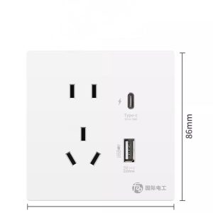 Ổ Cắm Âm Tường 5 Lỗ + Type-C + USB – Sạc Nhanh